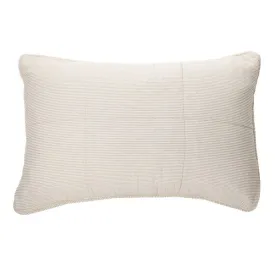 TAGLIATELLE NATURAL STRIPED DECORATIVE QUEEN PILLOW SHAM