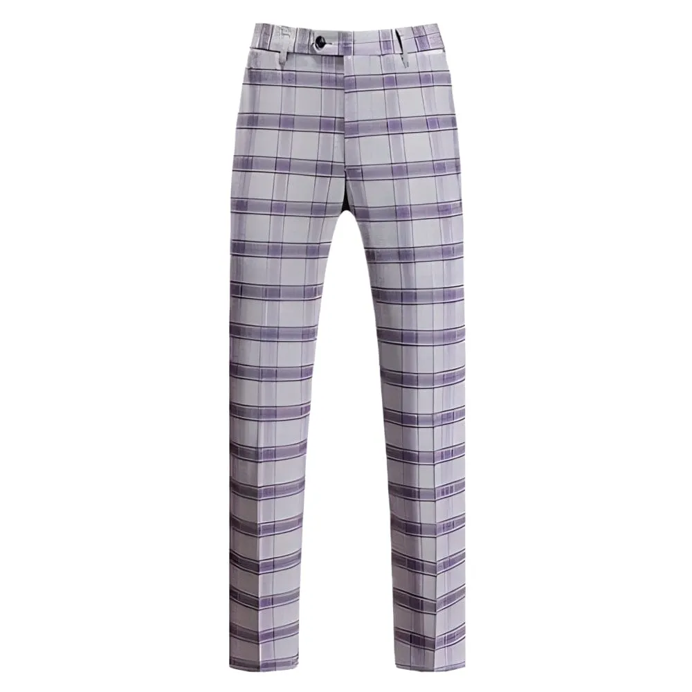 The Alain Plaid Slim Fit Dress Suit Pants Trousers - Multiple Colors