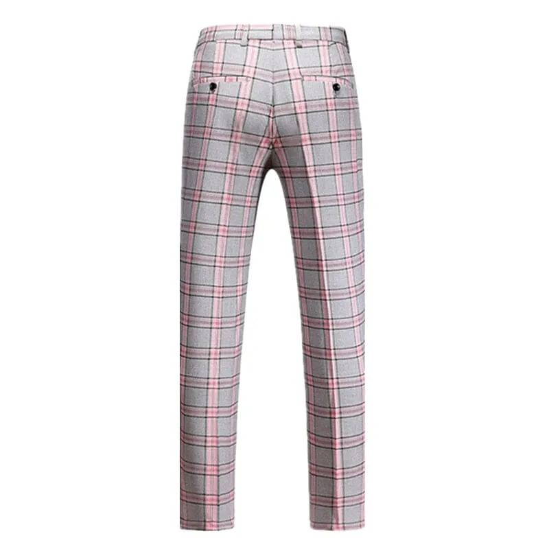 The Alain Plaid Slim Fit Dress Suit Pants Trousers - Multiple Colors