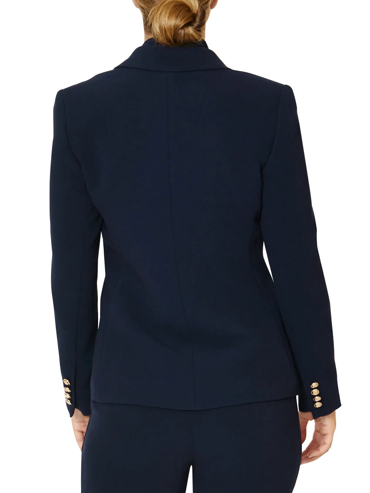 Vanessa Navy Blue Double-Breasted Jacket