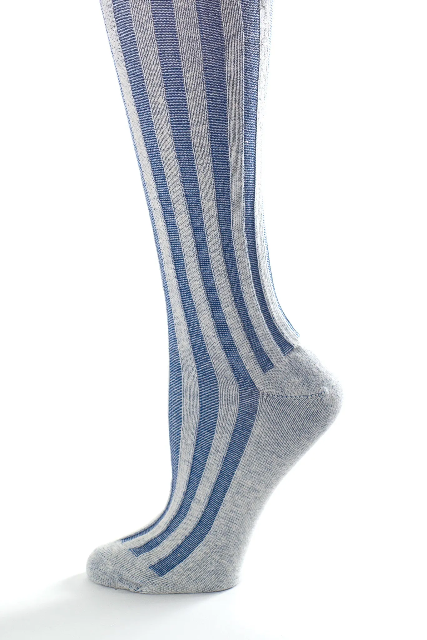 Vertical Ribbed Cotton Stockings