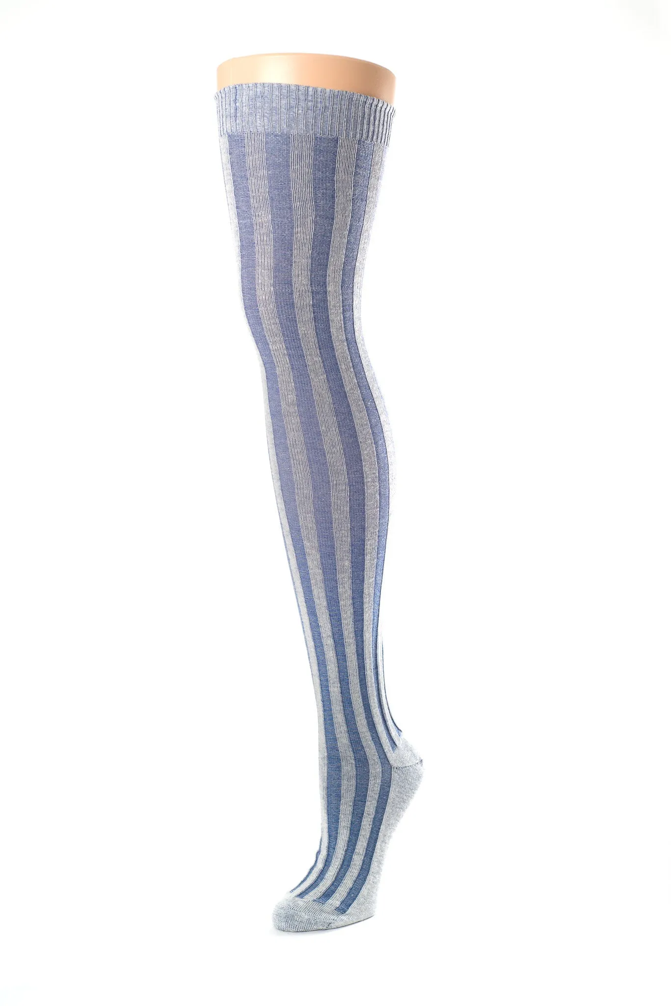 Vertical Ribbed Cotton Stockings