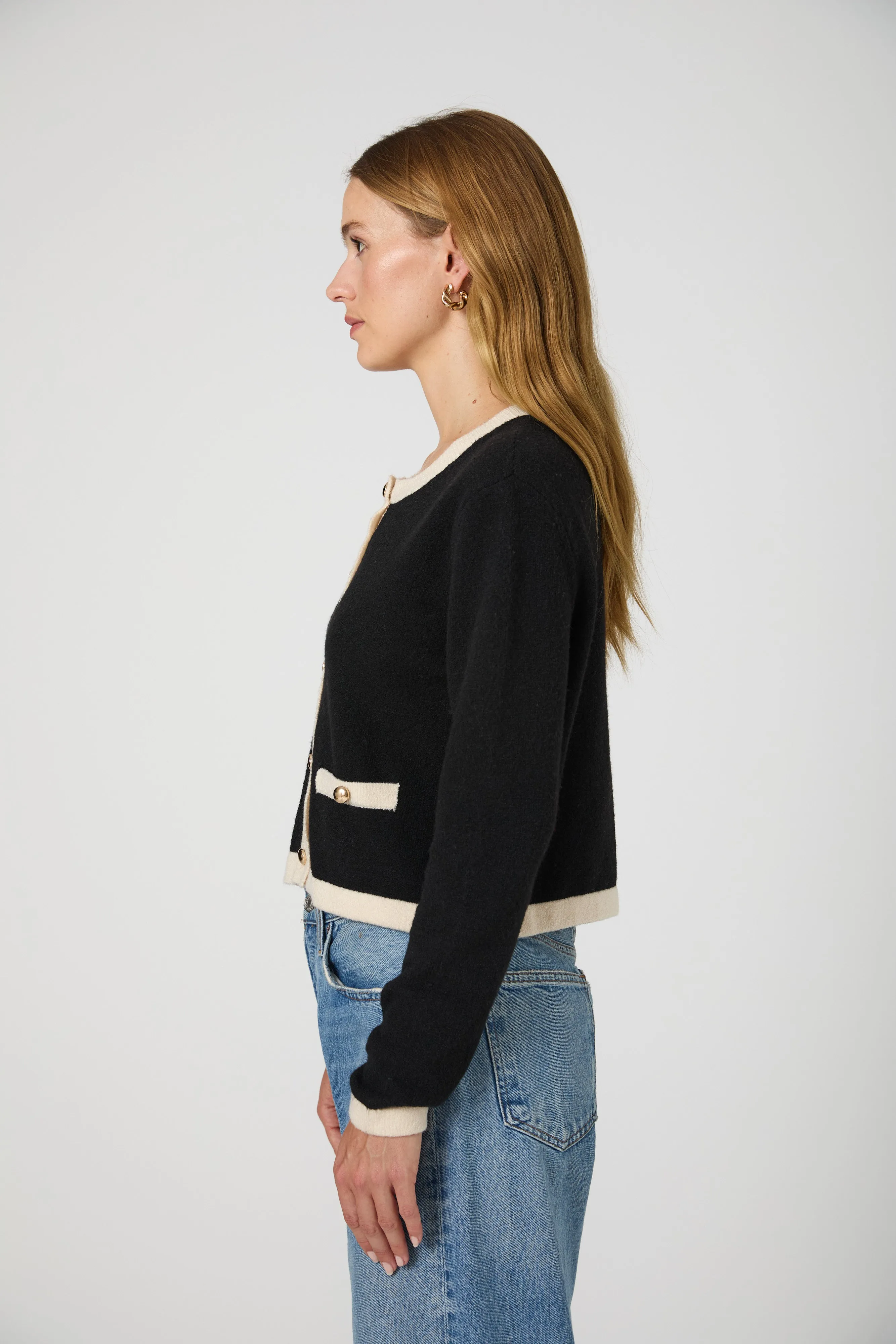 Vhari Contrast Cardigan