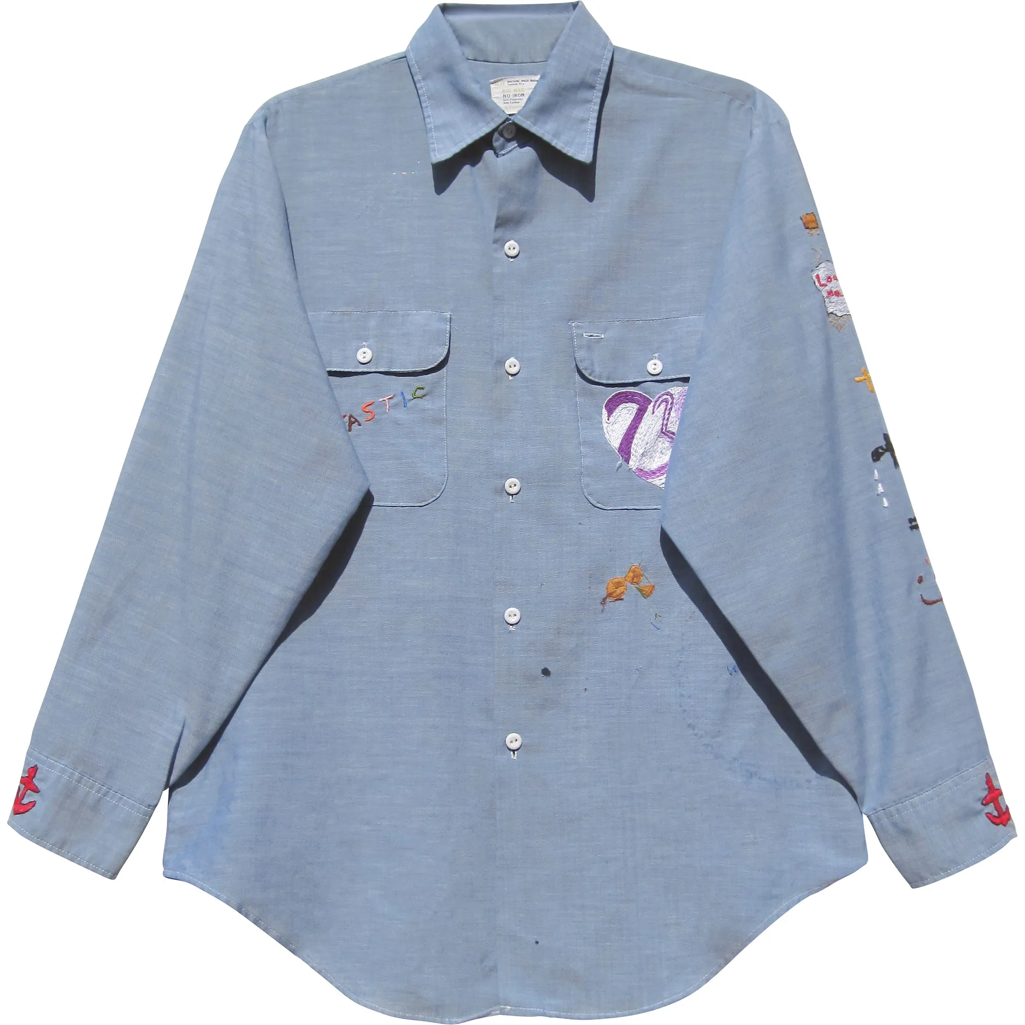 VINTAGE HAND EMBROIDERED WORK SHIRT