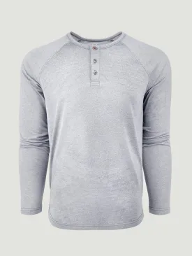 Vintage White Slim Fit Long Sleeve Henley