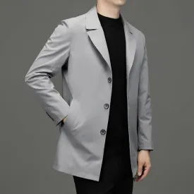 Wiaofellas  -  Long Male Blazer Plus Big Size Single Breasted Coat Oversize Menswear Fashionable Men's Suit Jackets New in Classic Casual