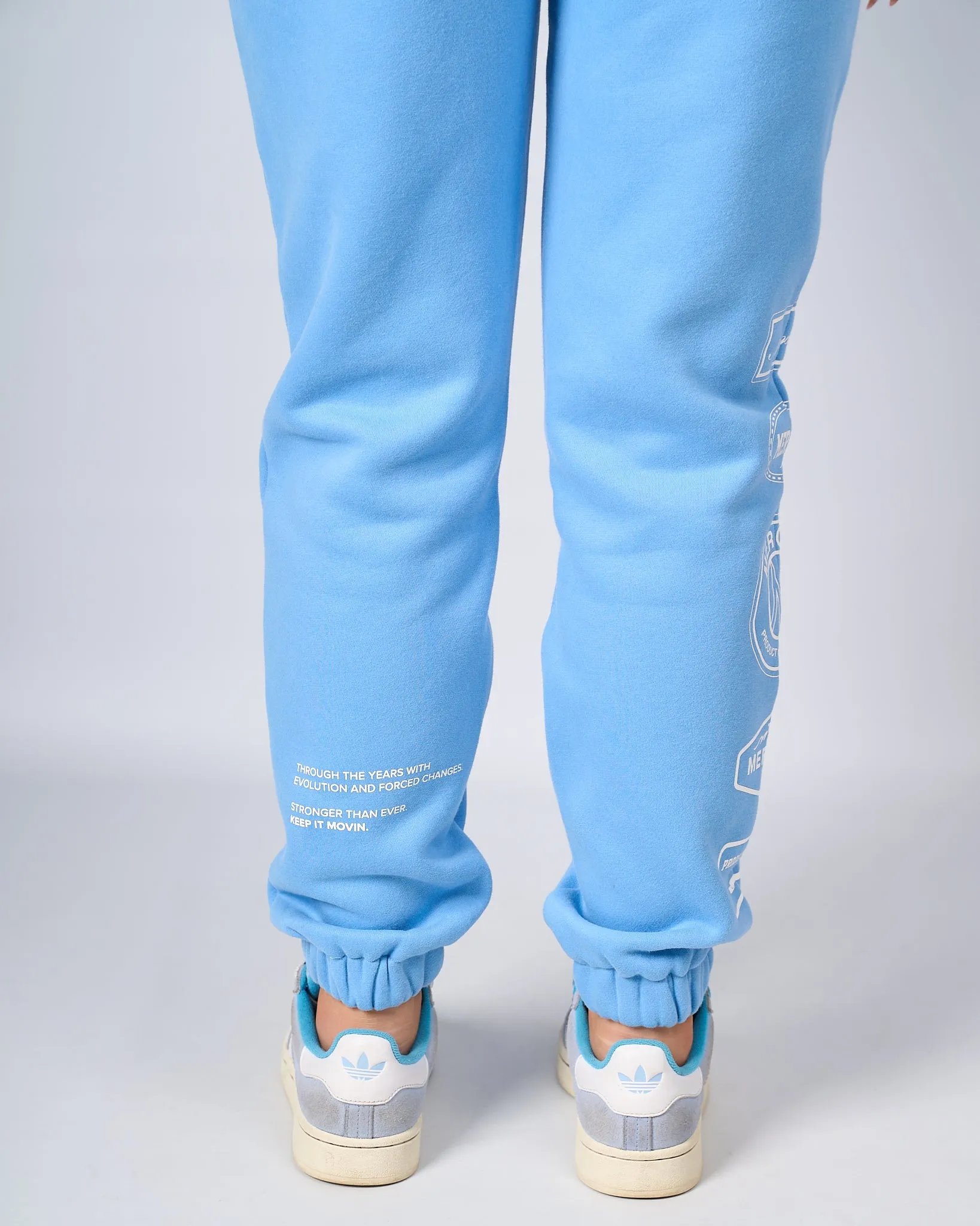 Womens Blue White Mercier Compton Joggers