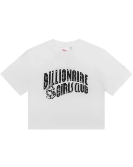 Womens Classic Curve Logo Cropped Tee