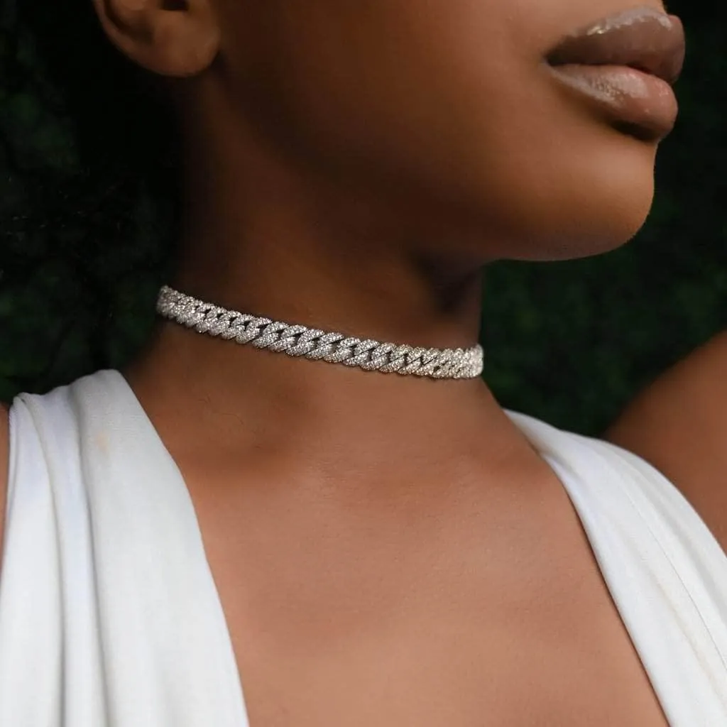 Womens Cuban Link Choker (10mm)